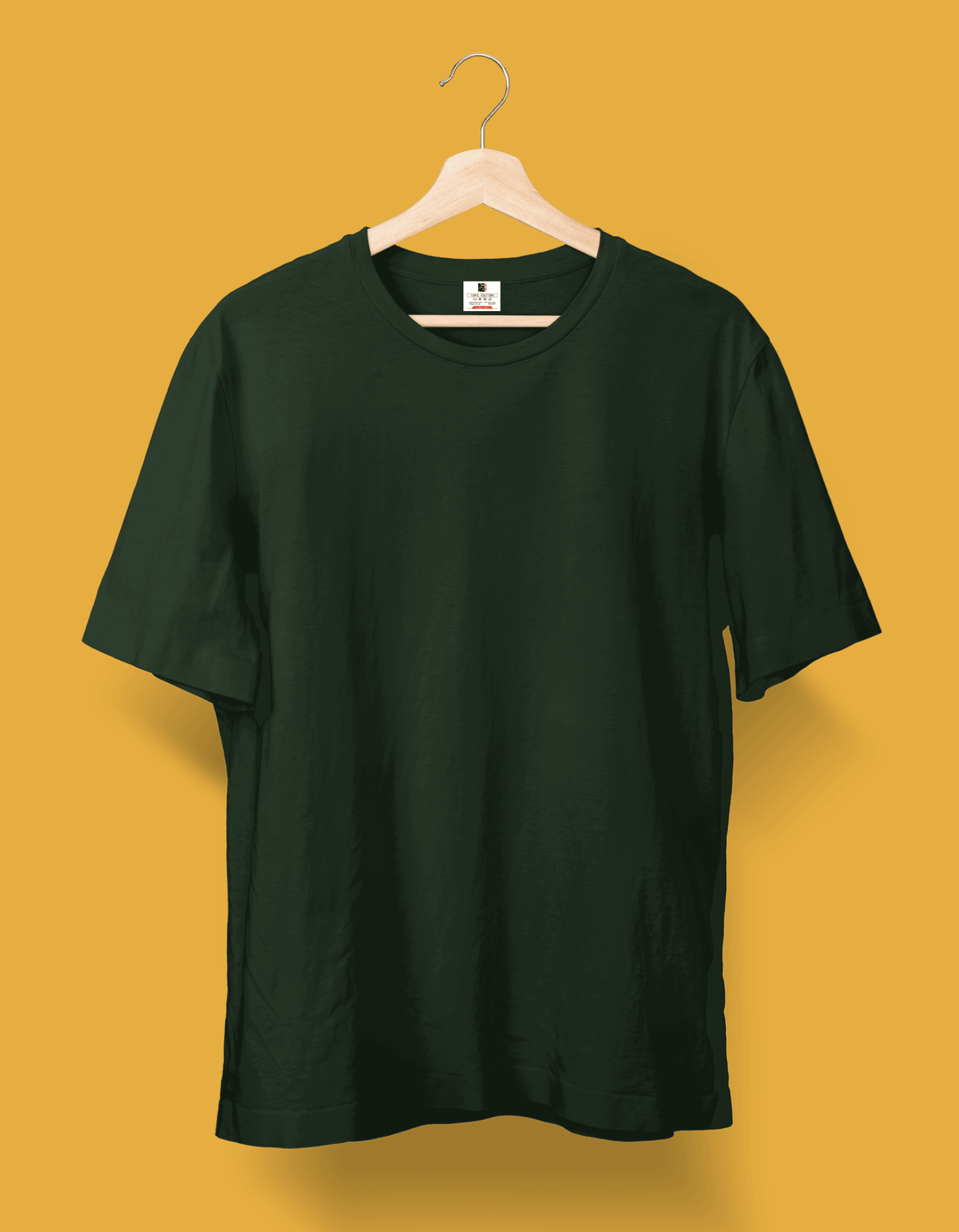 Bottel Green Solid |Round Neek| Regular fit T- shirt (Unisex) - Bong Vibe