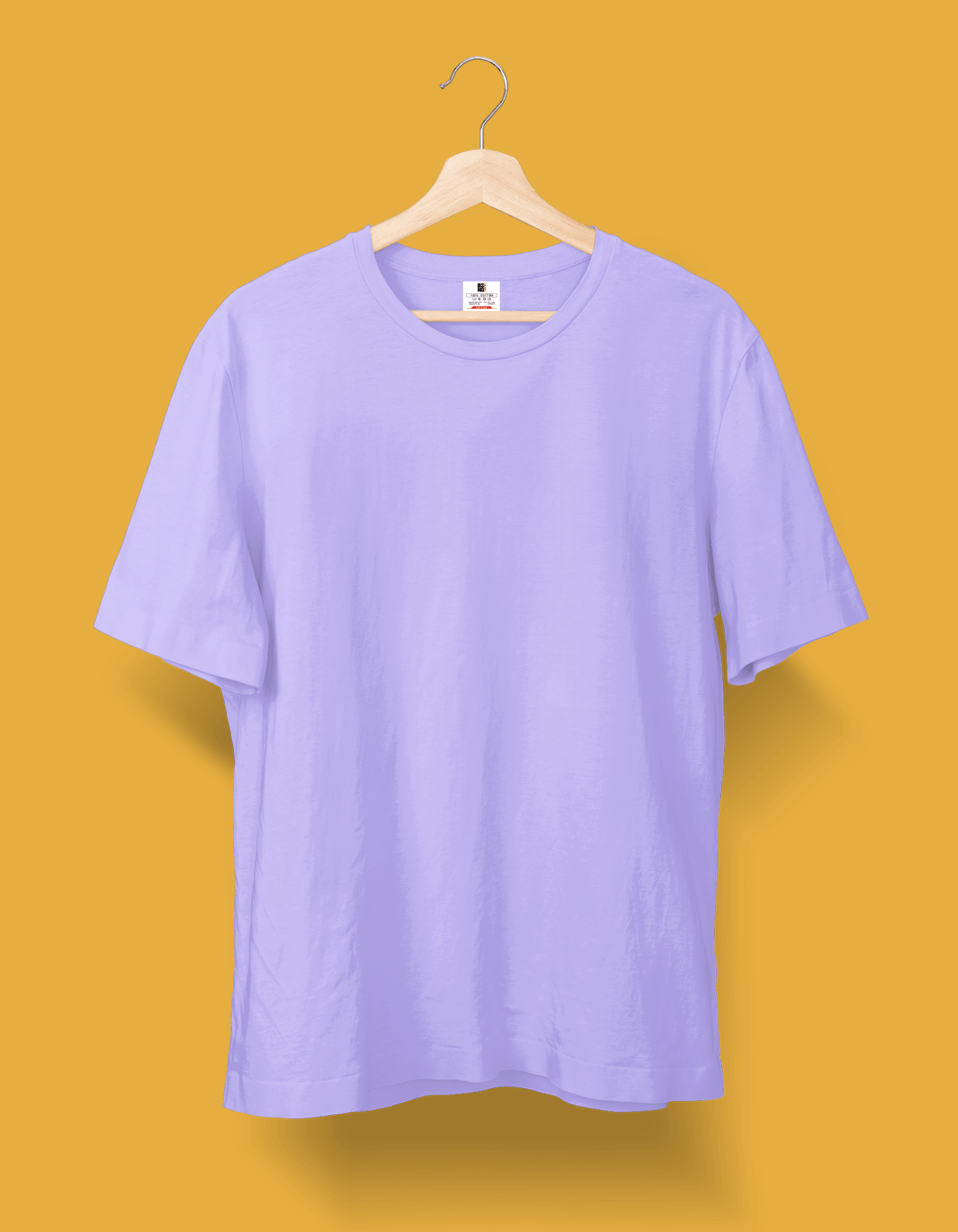 Lavender Solid Round Neek T- shirt |Unisex|Regular fit - Bong Vibe
