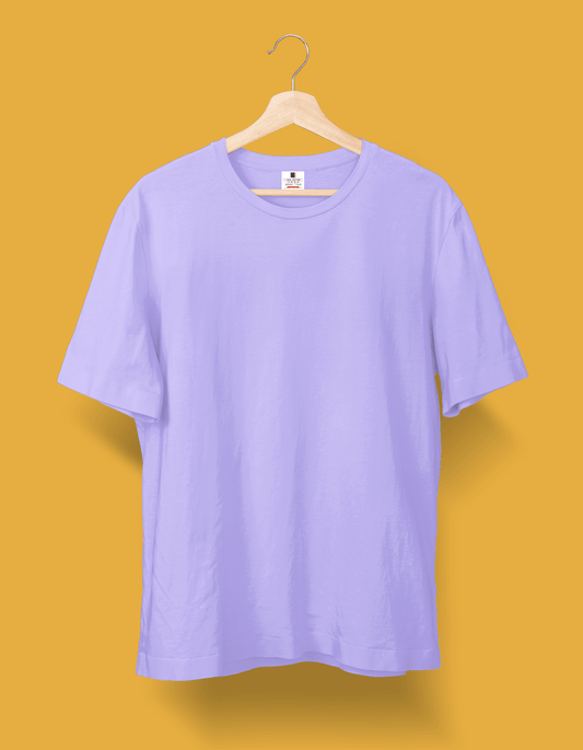 Lavender Solid Round Neek T- shirt |Unisex|Regular fit - Bong Vibe