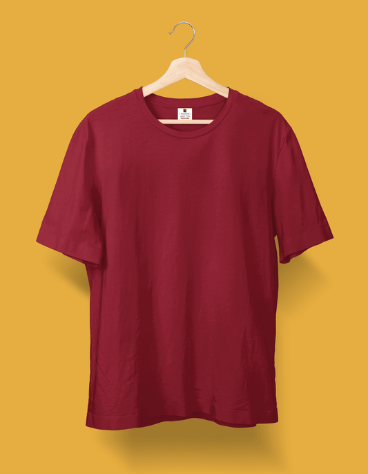 Maroon Solid |Unisex T-shirt| Regular fit - Bong Vibe