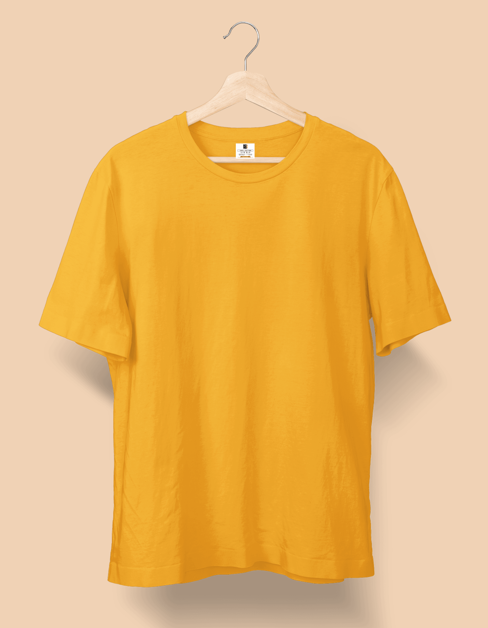 Yellow Round Neek T- shirt |Unisex|Regular fit - Bong Vibe
