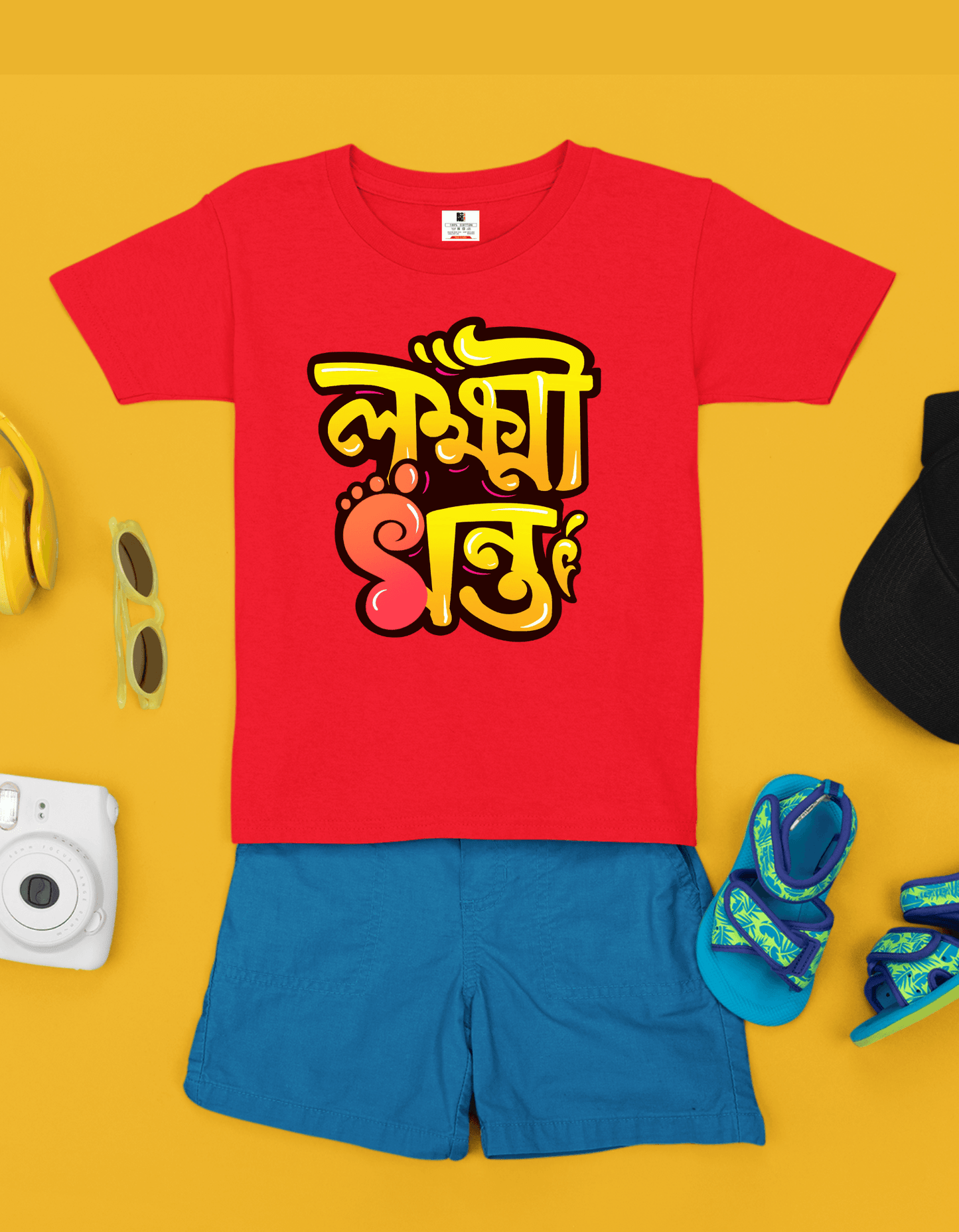 Lokkhi Monnto Kids T-Shirt | Bengali T-Shirt | Cotton T-Shirt - Bong Vibe