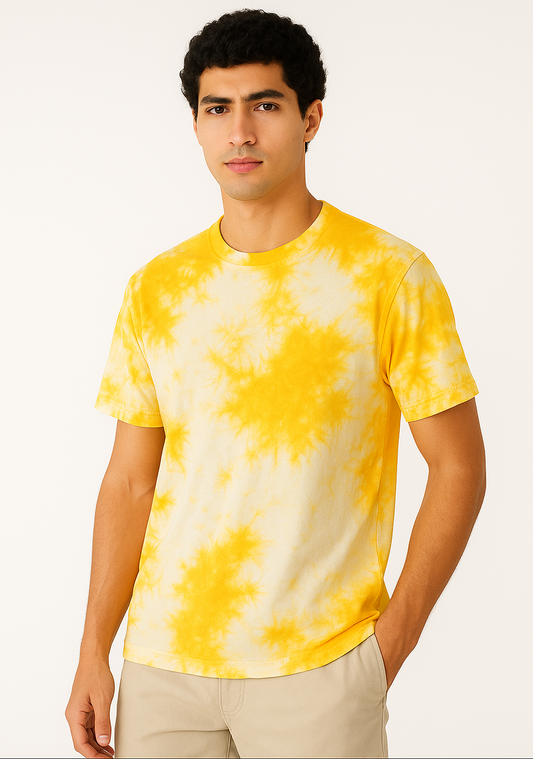 Sunburst yellow |  tie-dye|  Reguler Fit | Unisex  t-shirt