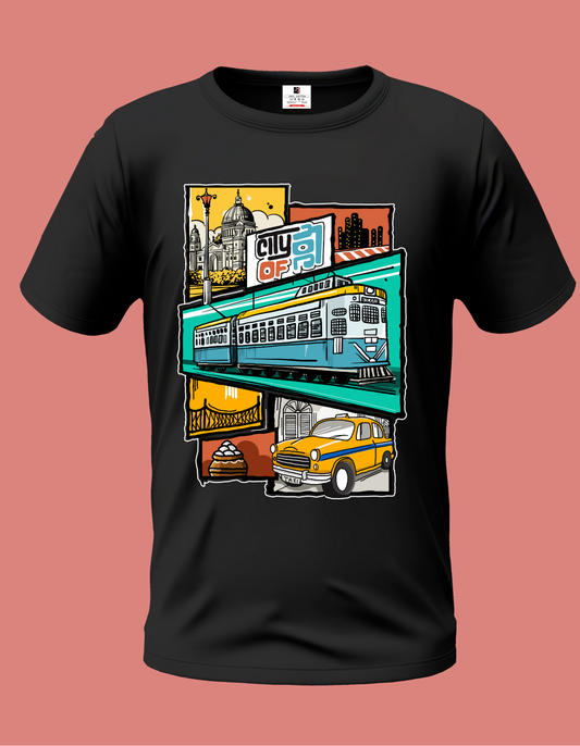 City Of Joy Kolkata | Unisex Regular Fit | T-shirt - Bong Vibe